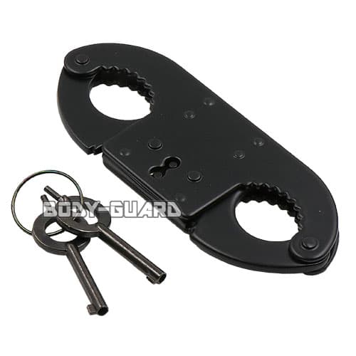 楽天市場】ハンドカフ 鍵無し 特別仕様 手錠 警察 拘束|サバゲー 装備