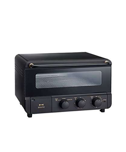 BRUNO ブルーノ オーブン トースター 4枚焼き スチーム ＆ ベイク コンベクション機能 温度調節 1350W ピザ対応 ブラック 送料無料
