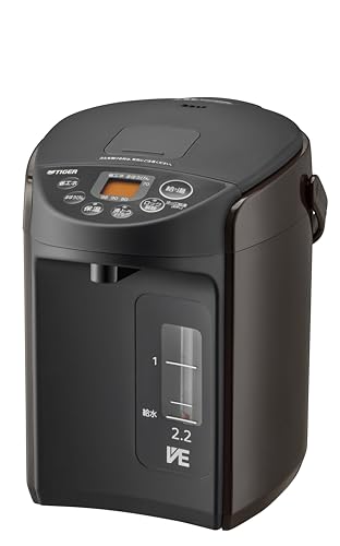 【WEB限定】タイガー魔法瓶 (TIGER) 電気ポット 節電 VE 保温 安全構造 とく子さん 2.2L ブラウン PIQ-N220T 送料無料|SSE販売店