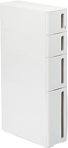 サンカ 隙間収納 完成品 ストランティ ドロアーC ホワイト 色(幅17×奥行45×高さ85cm) squ+ DC-2101WH 日本製 送料無料