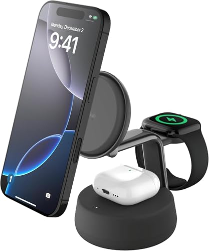Belkin Qi2 25W Magnetic Charging Dock ワイヤレス充電器 3 in 1 世界初 25W充電スタンド 送料無料｜SSE販売店
