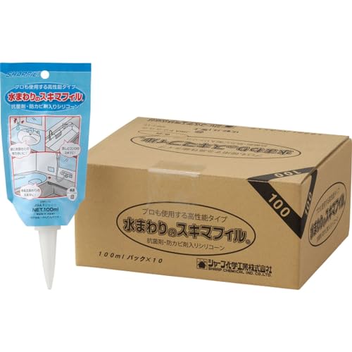 【箱売り】シャープ化学 水まわりのスキマフィル SRP1-15 100ml 10本入り 白 防水シール 補修 浴室 洗面台 流し台 浴槽 送料無料