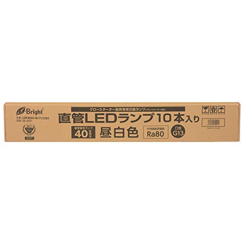 10本入 直管LEDランプ 40形相当 G13 昼白色 グロースターター器具専用 ダミースターター付_LDF40SS・N/17/23K1 送料無料|SSE販売店