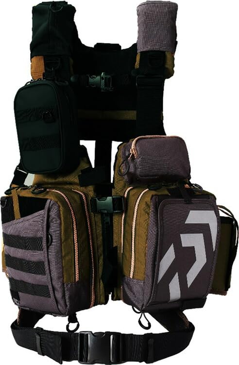 ダイワ(DAIWA) 自動膨張/ライフジャケット DF-6122 ブラウン×グレー フリー 送料無料