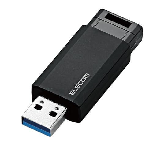 エレコム USB記憶装置 256GB USB3.2（Gen1）撃ち当てる式 黒いこと MF-PKU3256GBK/E 貨物輸送無料
