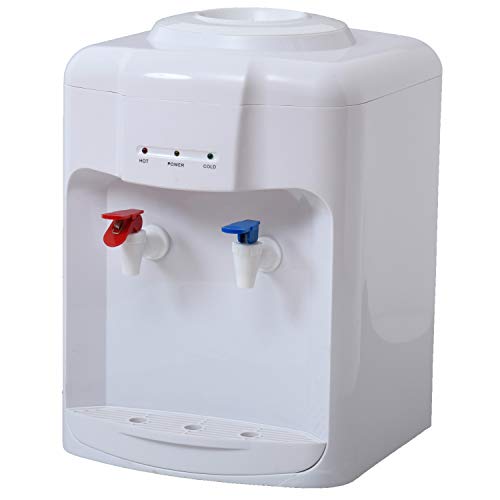 [山善] お水サーヴァー 卓上 (温水 / 冷水 両用) (2Lペットボトル専用) 冷水役立つこと 温水役立つことパウダーコンパクト YWS-2 貨物輸送無料