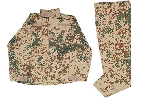 楽天市場 送料無料 ドイツ軍 ベルクロ付 迷彩服 トロピカル 砂漠 フレクター迷彩 u 戦闘服 ジャケット パンツ 上下セット Soldier Tactical