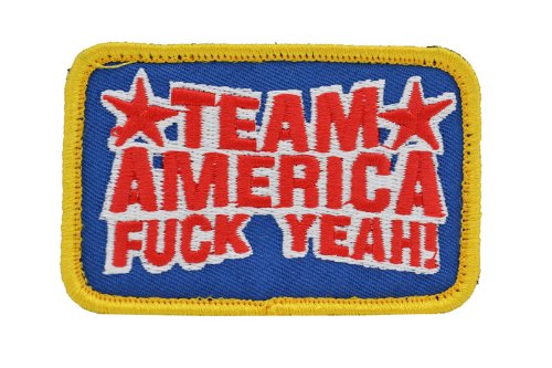 【楽天市場】【送料無料】ワッペン Team America Fuck Yeah 面ファスナー付 パッチ 青赤黄 D410p06aug16