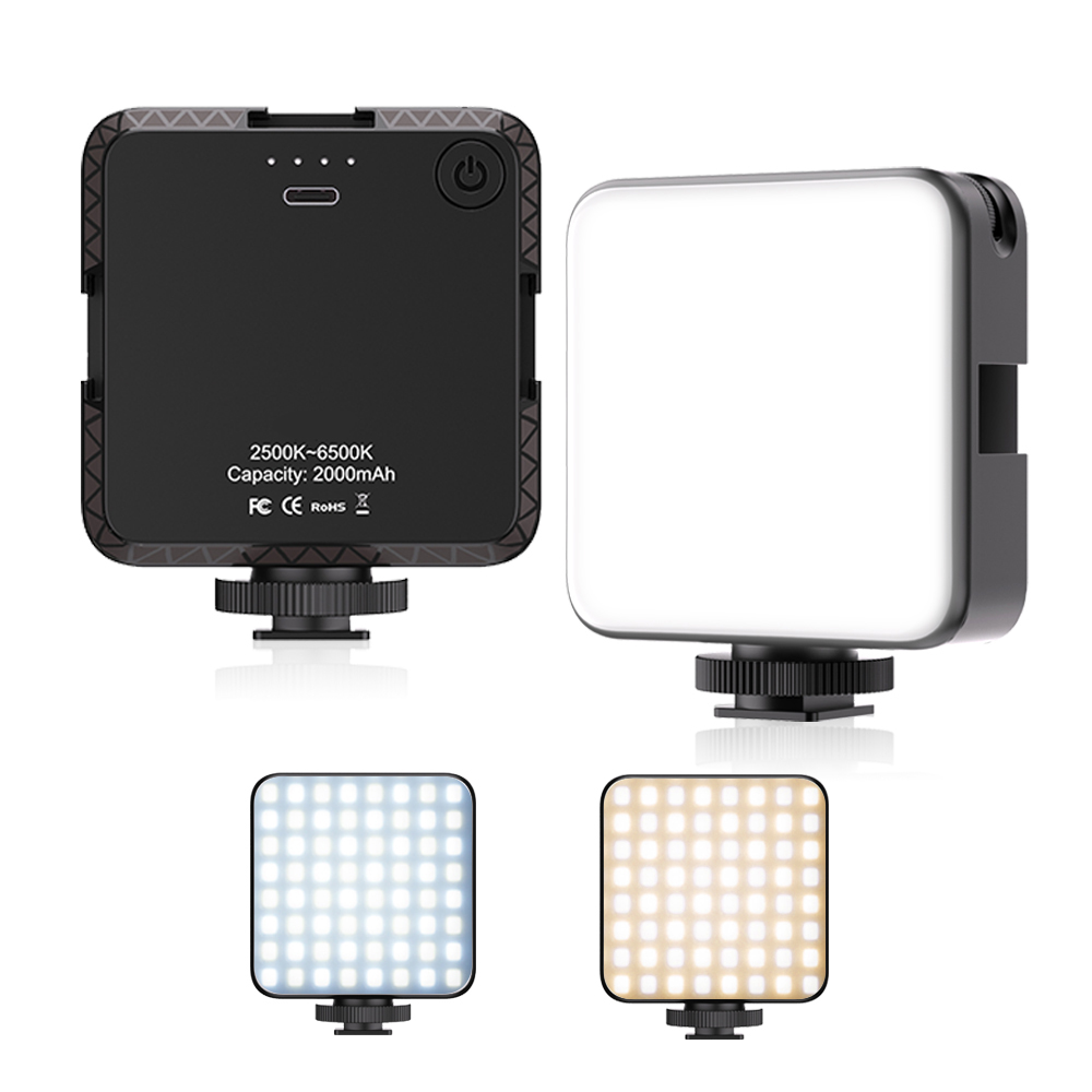 Apexel 撮影ライト 充電式 ポータブル撮影ライト 自撮りライト LED照明 色温度 明るさ調節可能 配信者さんに APL-FL03