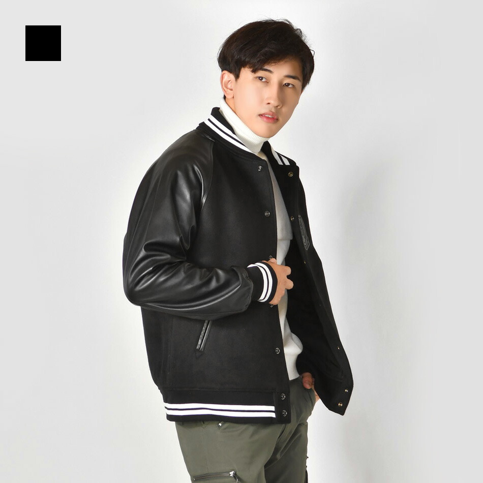 楽天市場】B品訳あり DeLONG（デロング）スタジャン レザー切り替え