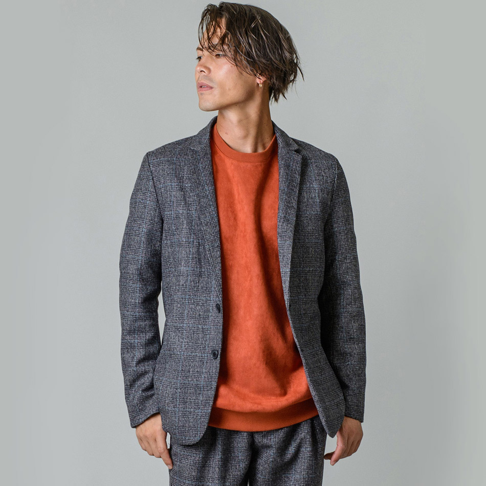 メンズファッション コート ジャケット 全日本送料無料 秋冬 2釦 シンプル コンサバ系 グレンチェック メンズ ジャケット ベージュ レジエボ Regievo 3 2 1 0 Ll 2l Xl L M S ブラック グレー Beachsidecliniccr Com