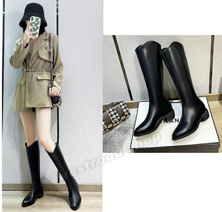 カジュア 無地 おしゃれ 裏起毛あり/無し 春秋冬 8cmチャンキーヒール 上品 ラウンドトゥ カジュアル レディース ロングブーツ