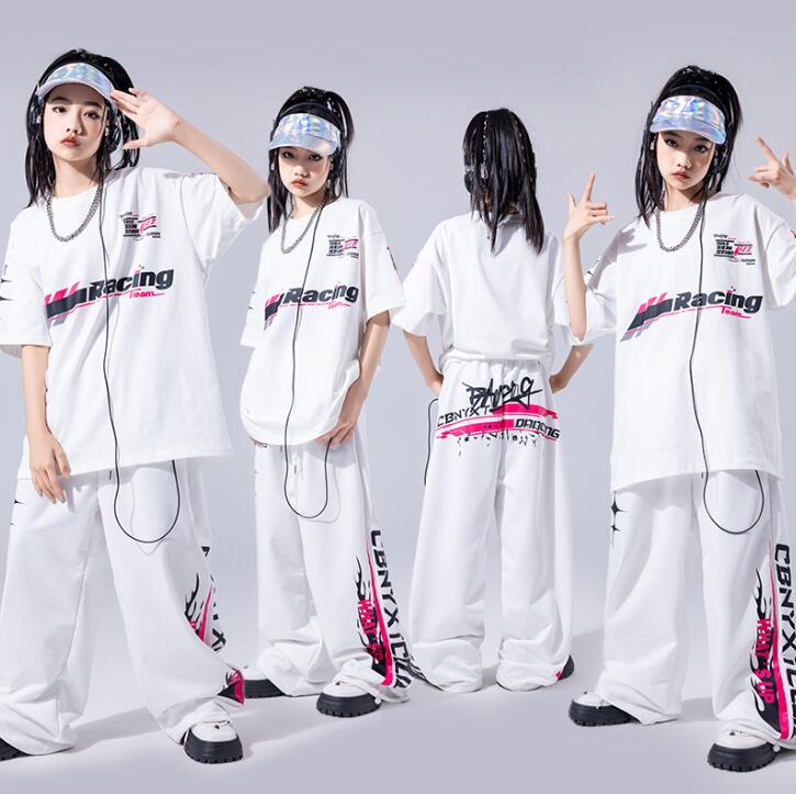 長ズボ ゆったり ダンス衣装 KPOP ダンスパンツ Tシャツ ダボ感 演出服 ヒップホップ ジャズ 男女兼用 ダンス衣装 ヒップホップ