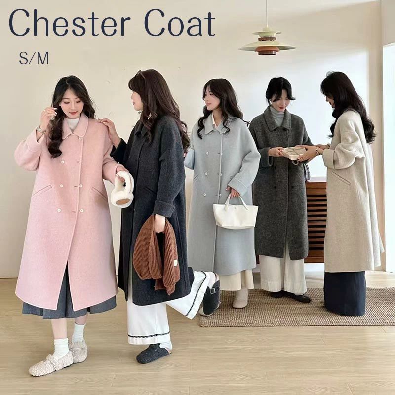 コート スタンドカラー 暖かい ロングコート 冬服 冬物 秋冬物 アウター 冬 ウールコート ロング レディース チェスターコート
