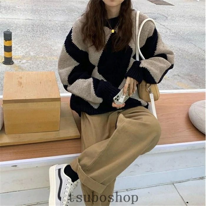ハイネック プル オーバーセーター 女性 厚手 ゆったり 気だるい風 ボトムニット