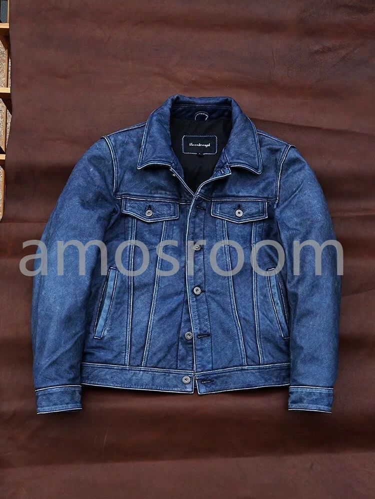 L～5XL 革ジャン厚地の外套 本革なめし革上衣 ライダースジャケット つら構え好いたらしい  牛皮ヴィンテージ