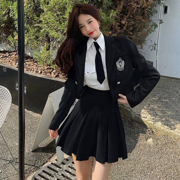 背広 お姉さん 途轍も無い大いさ 卒服 韓国 ユニフォーム 卒服 お姉さん スポーツジャケット フォーマル 背広 お姉さん スポーツジャケット 洋琴告げ知らせる会 ス キッズファッション-カジュアルスカートセット