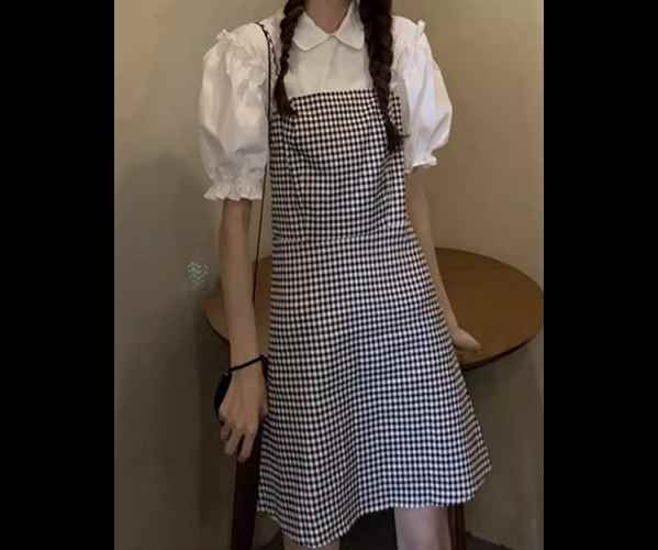 レディース スカート ジャンパースカート ミニ ショート 膝上 ミドル丈 袖なし ノースリーブ スクエアネック スリム 細身 異国風 かわいい 大人可愛い シンプル カジュアル おしゃれ レトロ キュート ナチュラル シック 高級感 チェック 夏 10代 20代 学生 デート