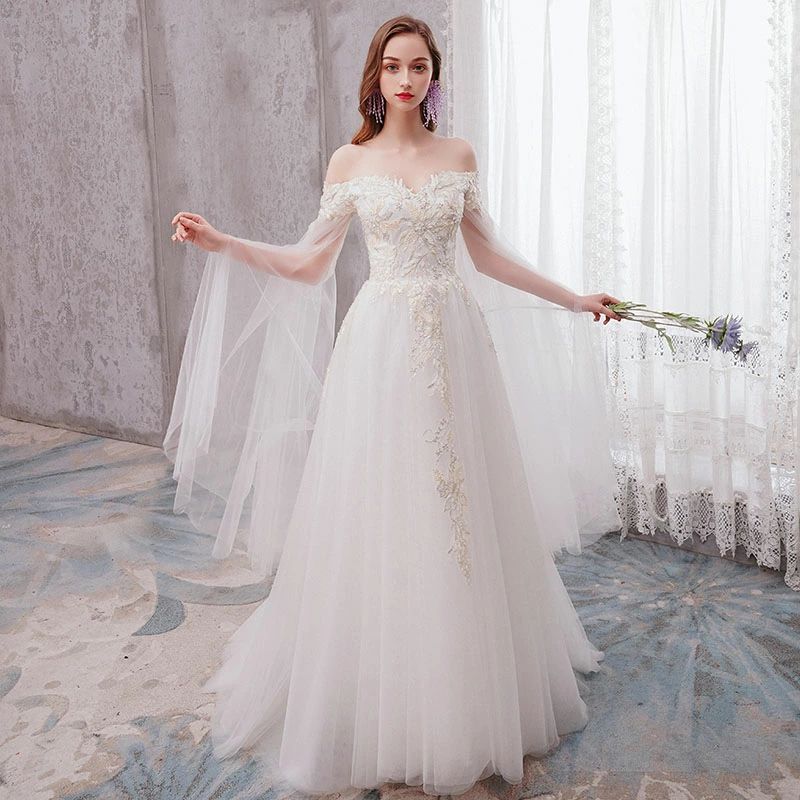 花嫁 ウェディングドレス 二次会 披露宴 パーティードレス ワンピース プリンセスドレス wedding dress ブライダル ロン|Sショップ
