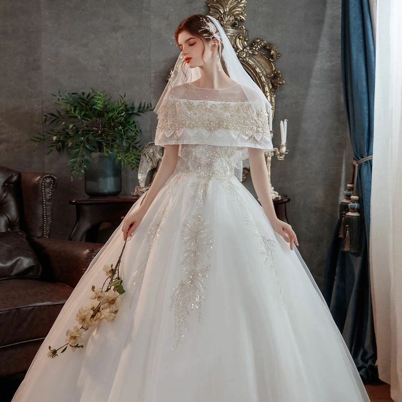 花嫁二次会 wedding dress オフショルダー ウエディングドレス ブライダルドレス 刺繍 花嫁ドレス ロングド