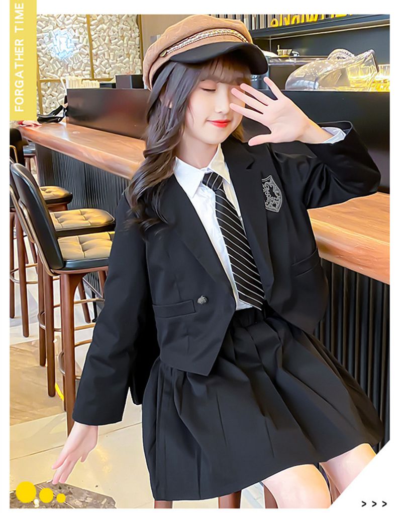 スーツ 4点セット 女の子 卒業式 入学式 女の子スーツ プリーツスカート 子供スーツ 小学校 中高生 高校生 120 130 1