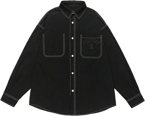 メンズ 長袖 シャツジャケット カジュアル 折り襟 ファッション ゆったり 純色 秋服 春服 吸汗 透湿 耐摩耗 薄手 体型カ