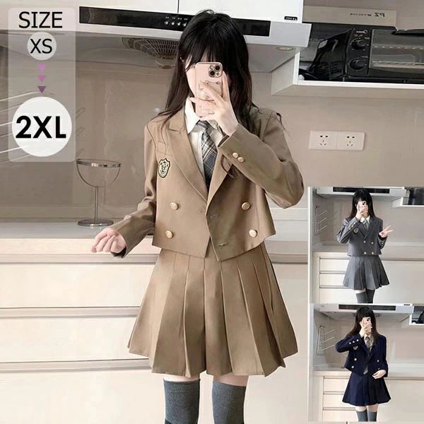 お 華燭の典 ユニフォーム 通学 中高生 高校生 中学生 お嬢さん 背広 フォーマル ゆったり大きさ 4点書き割り JK ちびっ子服 お嬢さん 背広 卒式