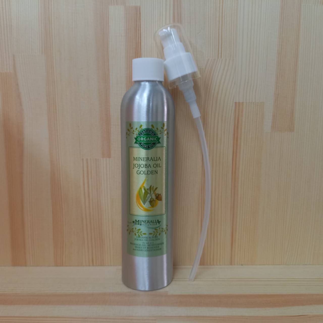 ミネラリア オーガニックホホバ オイル ゴールデン ディスペンサー付 300ml