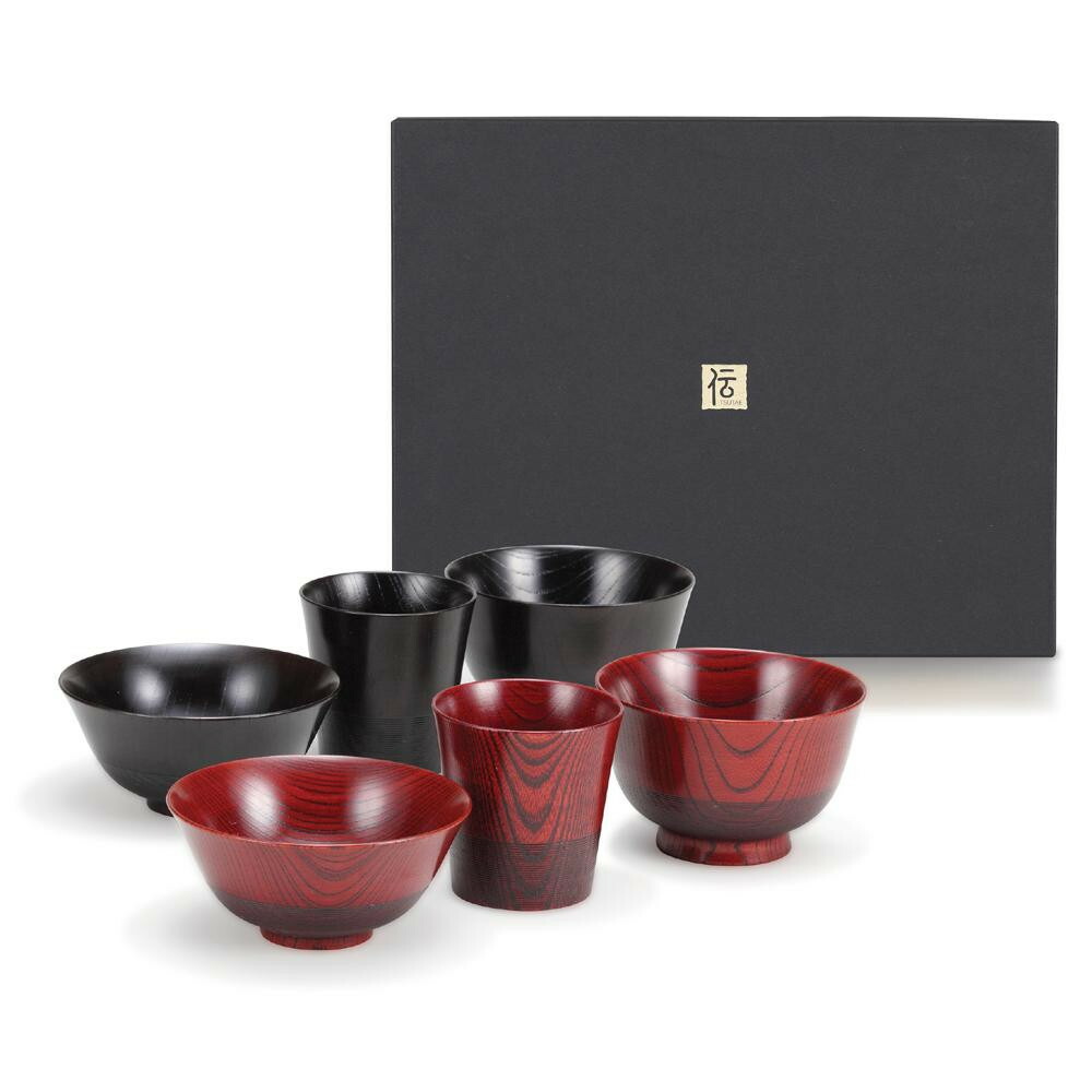 山中塗 汁椀・飯椀・カップセット 6019 人気 商品 送料無料