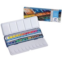 文具・玩具 固形水彩絵具 24色セットM T.20M8624 416829 おすすめ 送料無料｜創造生活館