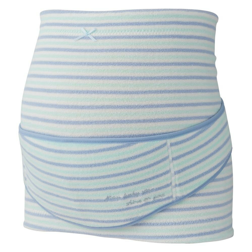 便利グッズ アイデア商品 犬印 ふわふわパイルボーダー妊婦帯 3l サックス Hb8169 人気 お得な送料無料 おすすめ 激安先着