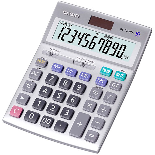 電卓 カシオ計算機 CASIO 実務電卓(検算タイプ) デスクタイプ10桁 DS-10WKA-N オススメ 送料無料