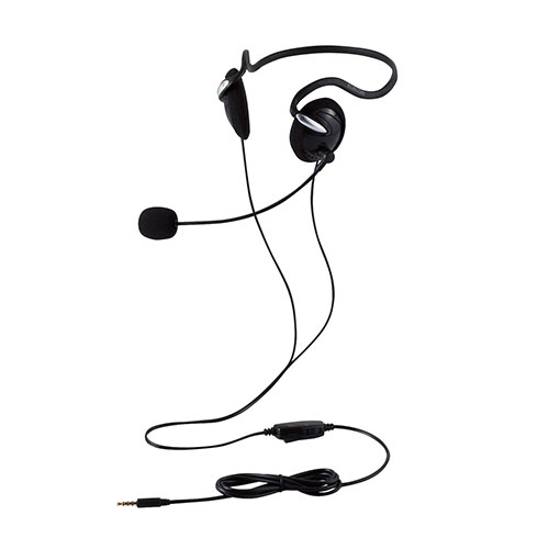 エレコム 有線ヘッドセット 両耳ネックバンド 4極 1.8m ブラック HS-NB03STBK 人気 商品 送料無料