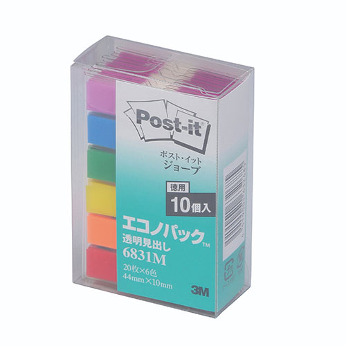 人気 にんき ninnki 御歳暮 イベント みやげ 挨拶 お得 な送料 おみやげ 贈り物 クリスマス お歳暮 かわいい おしゃれ 3M Post-it ポストイット ジョーブ エコノパック 透明見出し 3M-6831M お得 な 人気