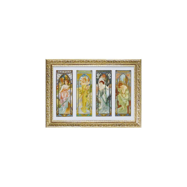 にんき 人気 おすすめ 定番 冬 春 孫 冬 新生活 ギフト 寒さ 対策 プレゼント ART FRAMES アルフォンス ミュシャ 時の流れ　AM-18001