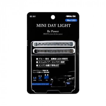 ミニ デイライト 高輝度LED18球(9球×2)使用 スリムタイプ・コンパクト設計　ブルー・BE-361 人気 おすすめ 照明 ライト | 関連単語 おしゃれ照明 スタンドライト 壁掛けライト トイレ照明 電球セット ソーラーライト モダン照明 北欧ライト スマートライト
