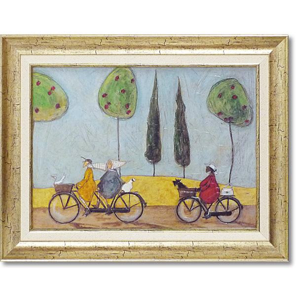 ユーパワー Sam Toft 総締め トフト 工芸ひな形 「みんなでサイクリング」 ST-08006 室内装飾  | かかわり合い言葉 水彩画画 飾りつけ 時辰儀 引っ敷き 長いす 棚 分かりやすい 北欧 引き幕 速見表 木製 自然的 女性議長 布切れ 一人暮らし 座布団 寝台
