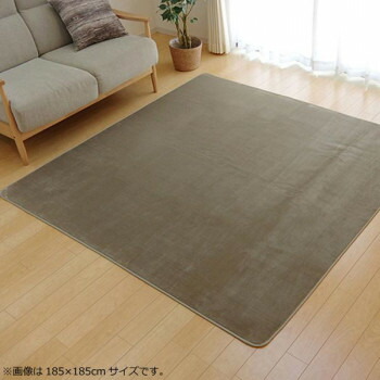 にんき 人気 おすすめ 定番 冬 春 孫 冬 新生活 ギフト 寒さ 対策 プレゼント ラグ カーペット 『ピオニー』 ベージュ 約185×185cm (ホットカーペット対応) 9810242 インテリア | 関連単語 水彩画 壁掛け 時計 ラグ ソファ 棚 シンプル 北欧 カーテン
