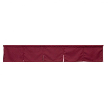 カウンターのれん　ワインレッド防炎タイプ　W1750&times;H300mm　42062 店舗 用品 飲食 | 関連単語 業務用ディスプレイ 看板 のれん 卓上什器 店舗消耗品 業務用ラック プレゼン台 パネルホルダー 紙製ディスプレイ 店舗案内グッズ ポップカード立て メニュー表示ツール｜創造生活館