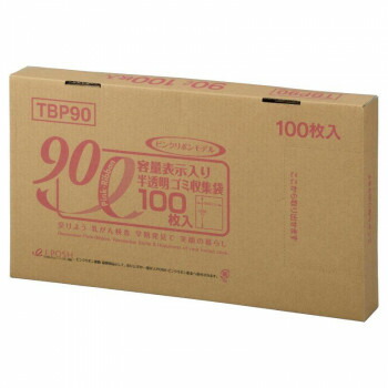 ジャパックス 容量表示入ポリ袋90L ピンクリボン 白半透明 100枚×4箱 TBP90 掃除 洗濯 クリーニング ランドリー 浴室 キッチン 台所 用品| 関連単語 排水 ホース 洗濯機 スプレー ワイパー クロス 洗剤 かご ラック 一人暮らし 浴室 ブラシ お風呂 バス 竿 布団|創造生活館