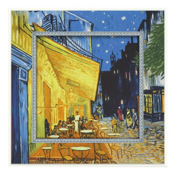 ユーパワー ビッグ美術 ～総合博物館 美術 寄せ合わせ～ ゴッホ「夜のカフェテラス」 BA-05011 室内装飾  | かかわり合い言葉 棚 テレビ受像機台 窓かけ 長椅子 女性議長 引っ敷き 銀鏡 臥榻 木製 一人暮らし 韓国風 布切れ サイドテーブル 座布団 照明装置