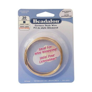 にんき 人気 おすすめ 定番 冬 春 孫 冬 新生活 ギフト 寒さ 対策 プレゼント Beadalon(ビーダロン) スクエアワイヤー ノンターニッシュブラス 0.81mm×2m 20