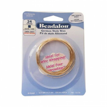 にんき 人気 おすすめ 定番 冬 春 孫 冬 新生活 ギフト 寒さ 対策 プレゼント Beadalon(ビーダロン) スクエアワイヤー ノンターニッシュブラス 0.5mm×4m 24