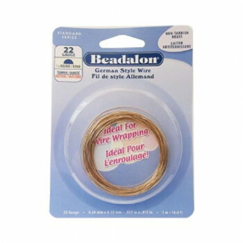 にんき 人気 おすすめ 定番 冬 春 孫 冬 新生活 ギフト 寒さ 対策 プレゼント Beadalon(ビーダロン) ハーフラウンドワイヤー ノンターニッシュブラス 0.64mm×5m 22