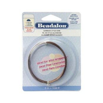 にんき 人気 おすすめ 定番 冬 春 孫 冬 新生活 ギフト 寒さ 対策 プレゼント Beadalon(ビーダロン) ハーフラウンドワイヤー アンティークブラス 0.64mm×5m 22