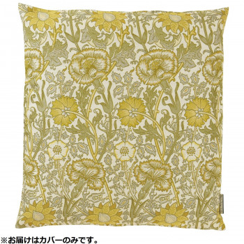 川島織物セルコン Morris Design Studio ピンクアンドローズ 座布団カバー 55×59cm LL1718 Y イエロー 寝具 布団 ベッド 冬用 夏用 | 関連単語 敷寝具カバー 掛寝具カバー ベッドメイク 整理整頓 快適空間 心地よい眠り 落ち着く寝室 リラックス空間 癒しの時間