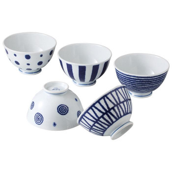 西海陶器 波佐見焼 藍玉　軽量飯碗揃(5点セット) 19863 食器 | 関連単語 耐熱 セット 洋食器 木製 茶碗 大皿 食洗機対応 おしゃれ 小鉢 白 割れにくい カップ パーティー プレート ミニプレート 電子レンジ対応 北欧 軽量 ギフト 丸皿 和風 子供用 スープボウル｜創造生活館 7,680円