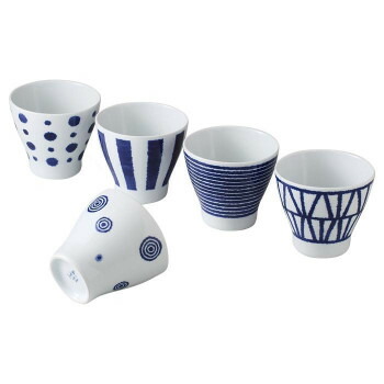 西海陶器 波佐見焼 藍玉　カップ揃(5点セット) 19864 食器 | 関連単語 小鉢 和風 大容量 カップ おしゃれ 茶碗 軽量 陶器 セット 食洗機対応 陶磁器 丸皿 モダン 洋食器 来客用 プレート 電子レンジ対応 ギフト パーティー 割れにくい 北欧 薄型 大皿 子供用 木製 9,700円