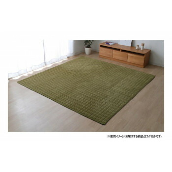にんき 人気 おすすめ 定番 冬 春 孫 冬 新生活 ギフト 寒さ 対策 プレゼント ラグ 正方形 無地 185×185cm グリーン 1380000000479