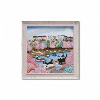美術ひな形 なかの まりの「旅立ち」 NM-05012 室内装飾  | かかわり合い言葉 水彩画画 飾りつけ 時辰儀 引っ敷き 長椅子 棚 分かりやすい 北欧 窓かけ 時刻表 木製 自然的 女性議長 布切れ 一人暮らし 座布団 臥榻 サイドテーブル 立ち会い場ともし火 貼り出し 腰掛け
